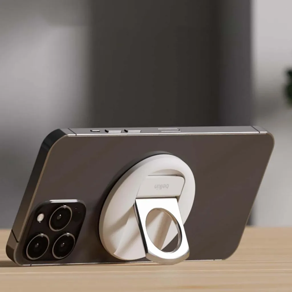 Support Belkin iPhone MagSafe Blanc avec Anneau Support pour MacBook - 20