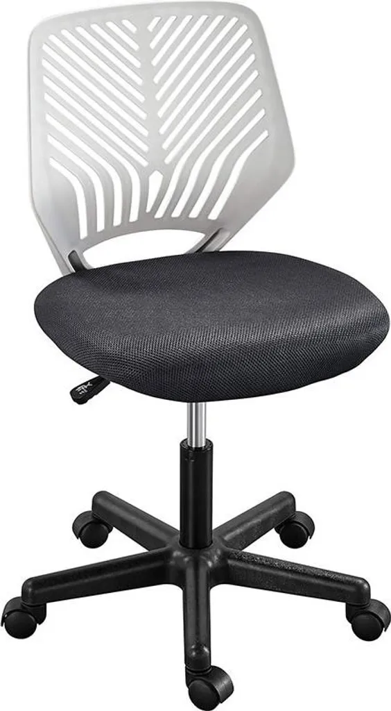 Chaise de bureau sans accoudoirs gain de place grise pour petit espace