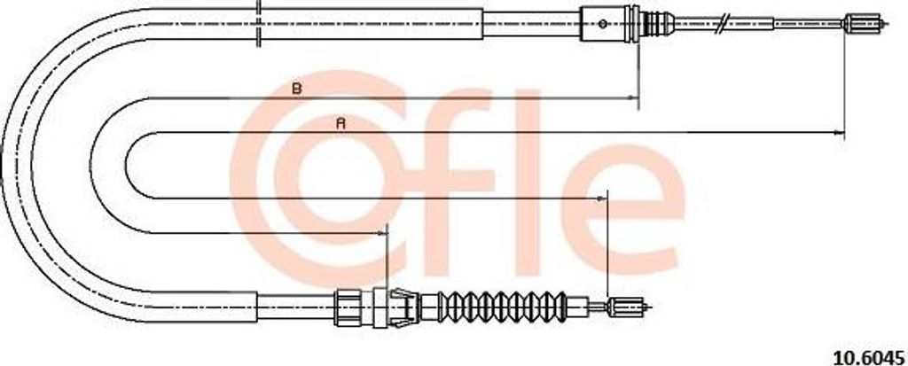 COFLE 10.6045 Seilzug, Handbremse OE 474631 kompatibel mit 308, DS4, C4