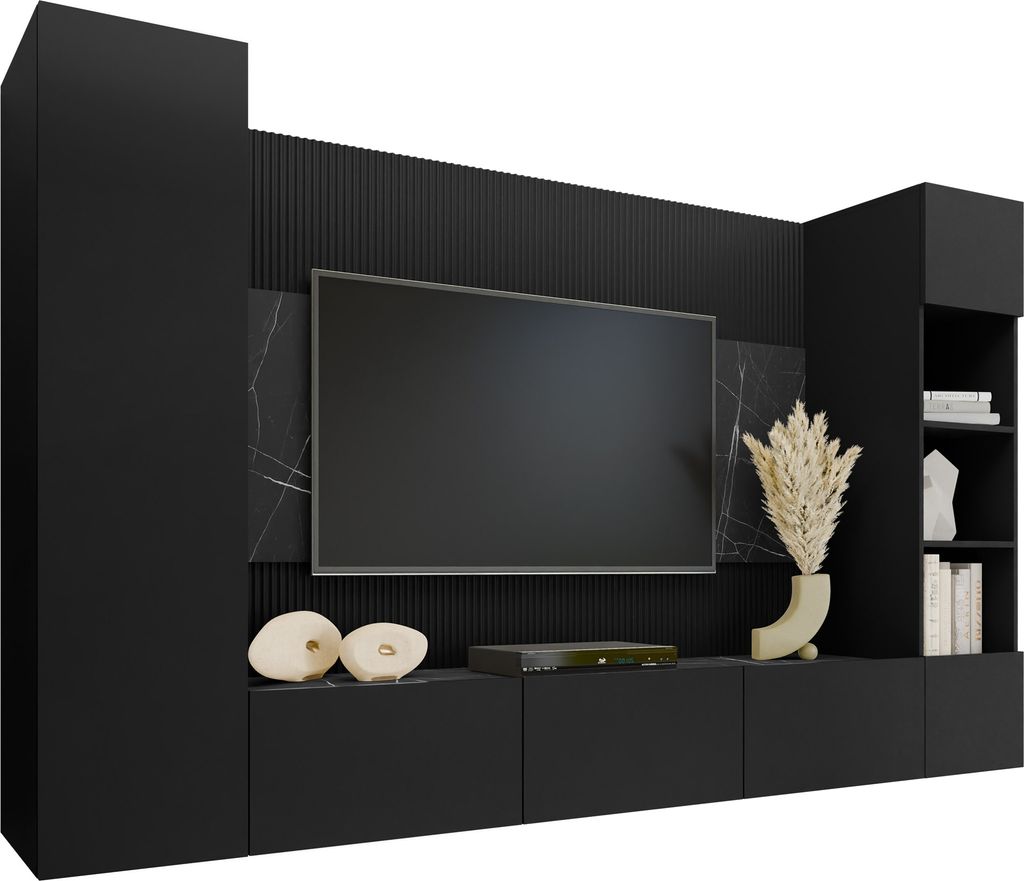 MIRJAN24 Wohnwand Deromi IV, Wohnzimmer Möbel Set, Produktbild 