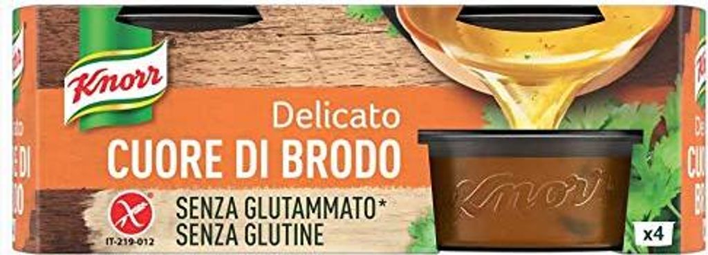 3x Knorr Cuore di Brodo Delicato Zartes Brühenherz reich an Geschmack Glutenfrei (4 x 28 g) 112g