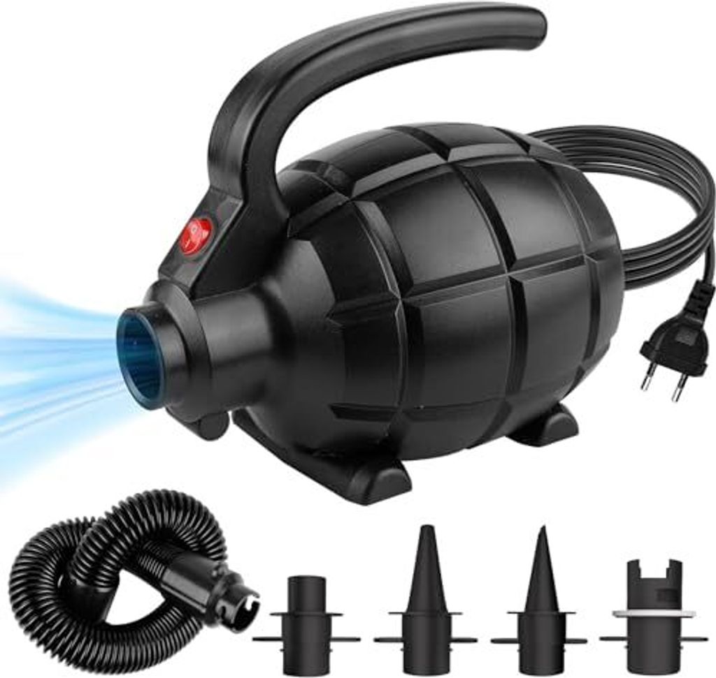 Dorsts Elektrische Luftpumpe, Pumpe 4 Düsen aufblasbare Streckenmatte, Matratze, Schwimmringe, Flöße, Wasserbetten, Boote, Kinderpool, SUP -Boar...