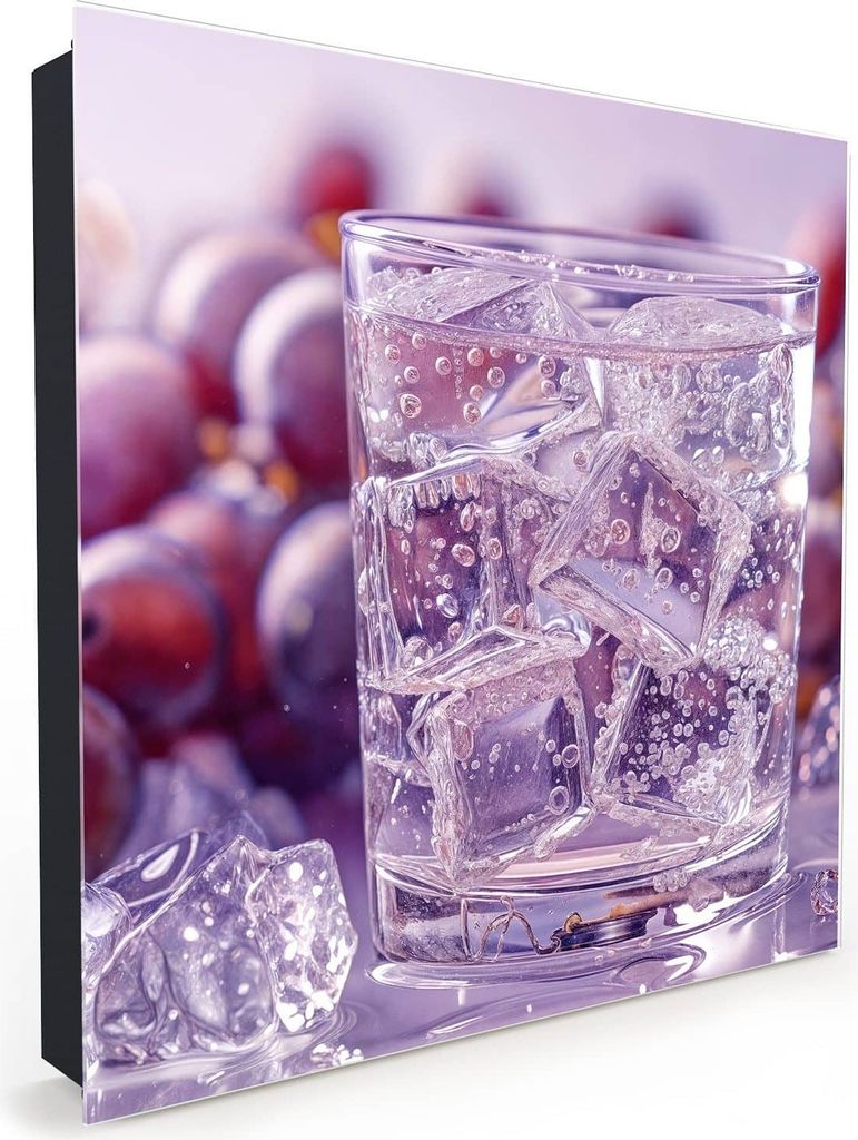 Nachbildung-Schlüsselkasten, Magnetpinnwand und Memoboard mit Glasfront Motiv Traubeneisgetränk