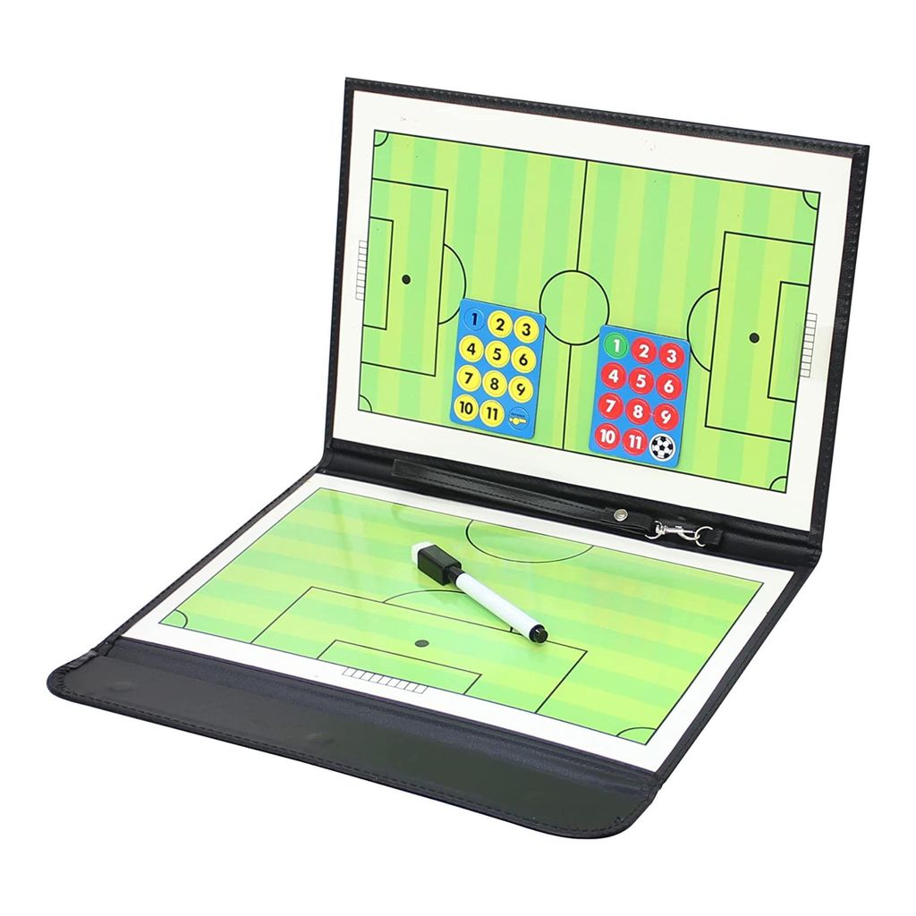Lukana Fußball Taktiktafel mit Magneten – Coachmappe Fußball inkl. Zubehör – Magnetisches Trainerboard & Coaching Board – Fußball Whitebo...
