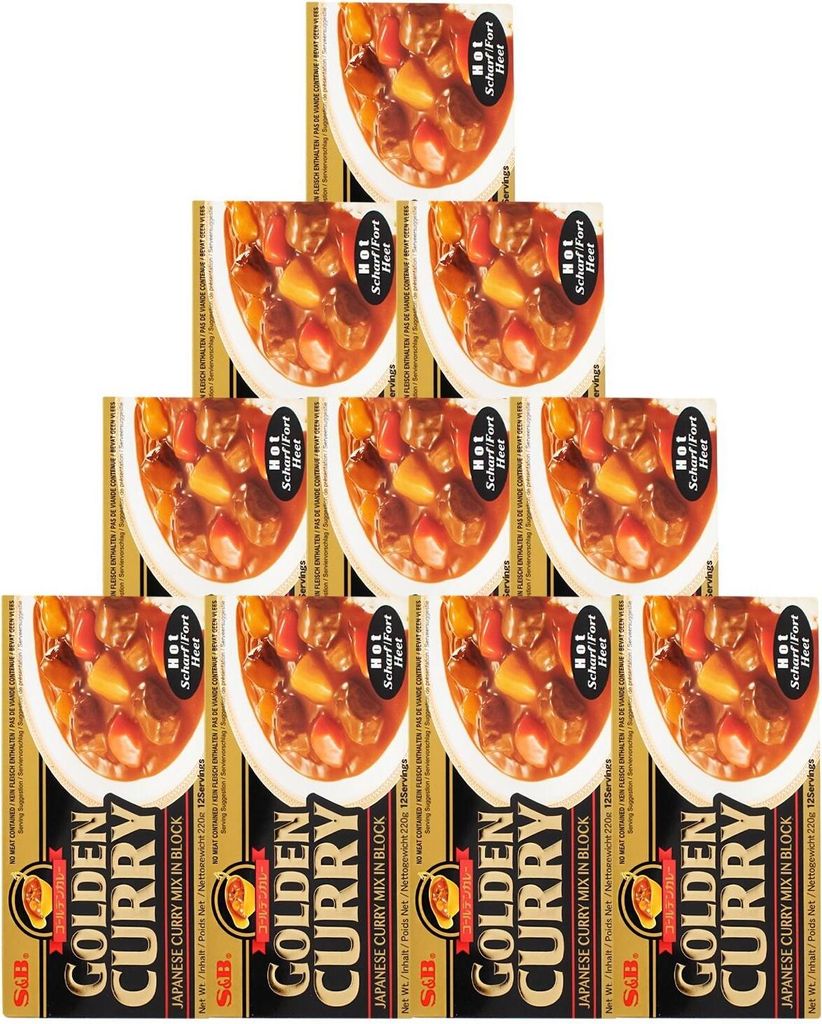 S&B Golden Curry Mix scharf 10x220g