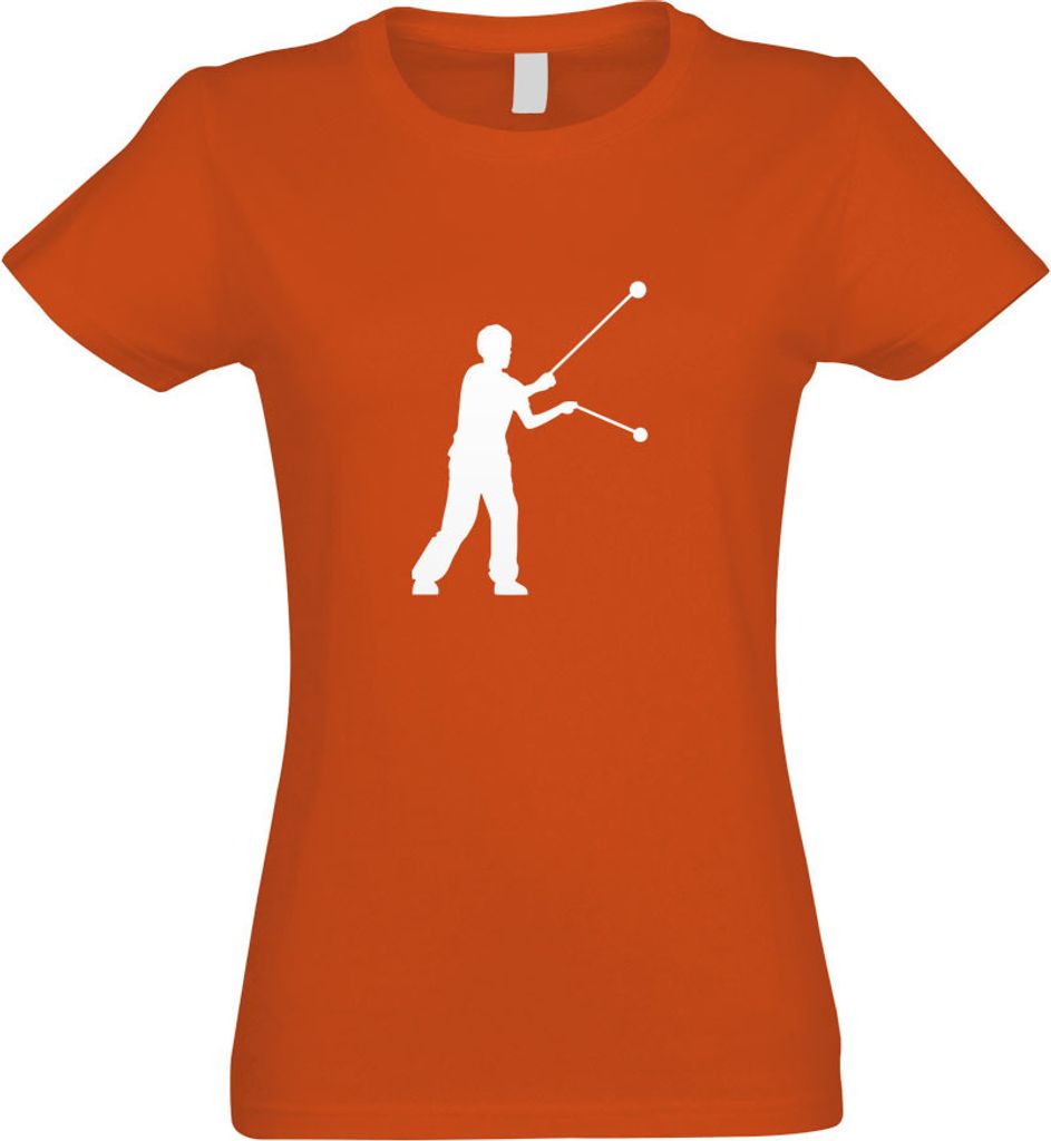 Kiwistar - T-Shirt tailliert - Damen - orange - Jo-Jo - JoJo YoYo Sportler - mit Motiv Bedruckt - Funshirt Design - Sport - Freizeit - Damen - XL