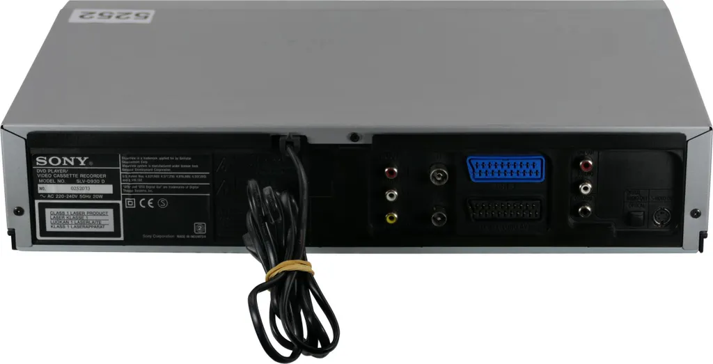 Sony SLV-D930D Combiné DVD VHS avec Sortie Audio Numérique et Hi-Fi VHS