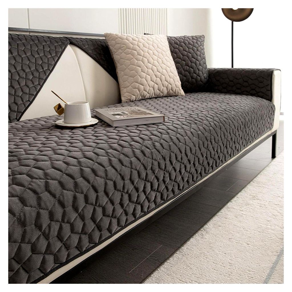 Sofaüberzug, Gemütlicher Sofabezug für Wohnzimmer, Schwarz, 60x150cm