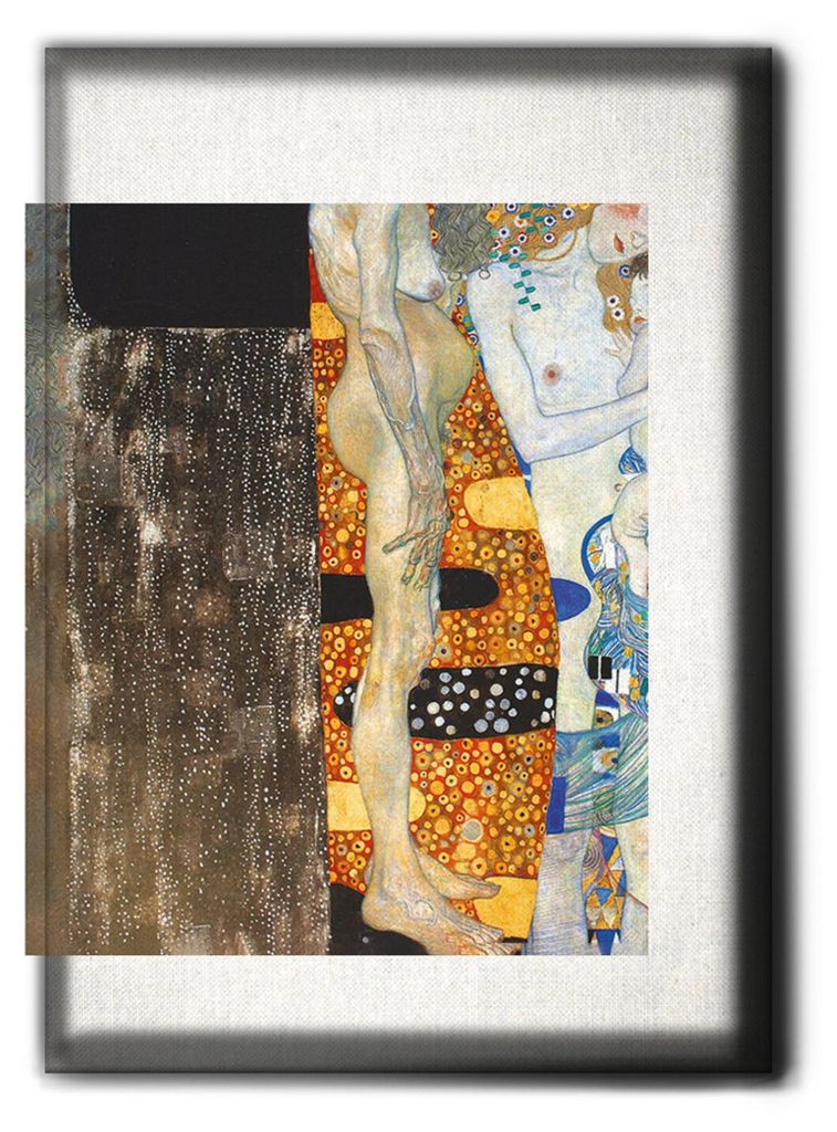 Giallobus - Die drei Altersstufen der Frauen - Gustav Klimt - 100L x 140B cm - Bild - Premium Loom Canvas mit hoher Dicke