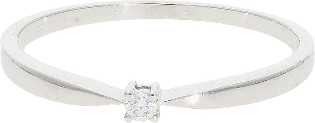 JuwelmaLux Ring 585 (14 Karat) Weißgold mit Brillant JL10-07-0460 48