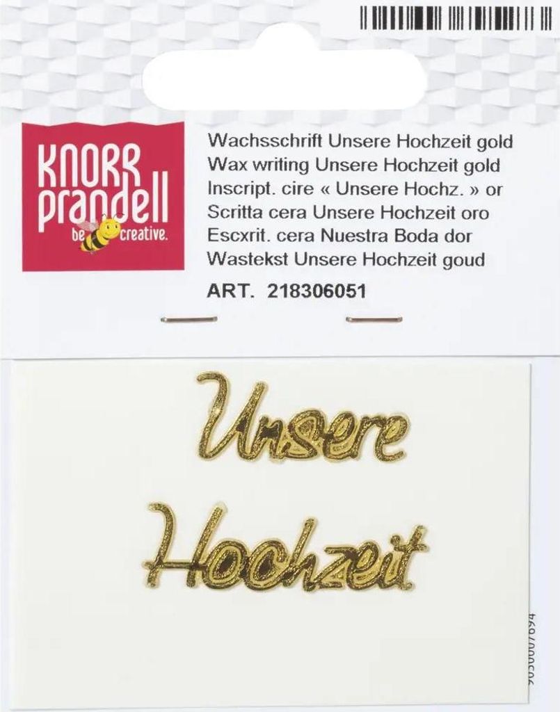Knorr Prandell|Baier und Schneider Wachsschrift Unsere Hochzeit gold gold