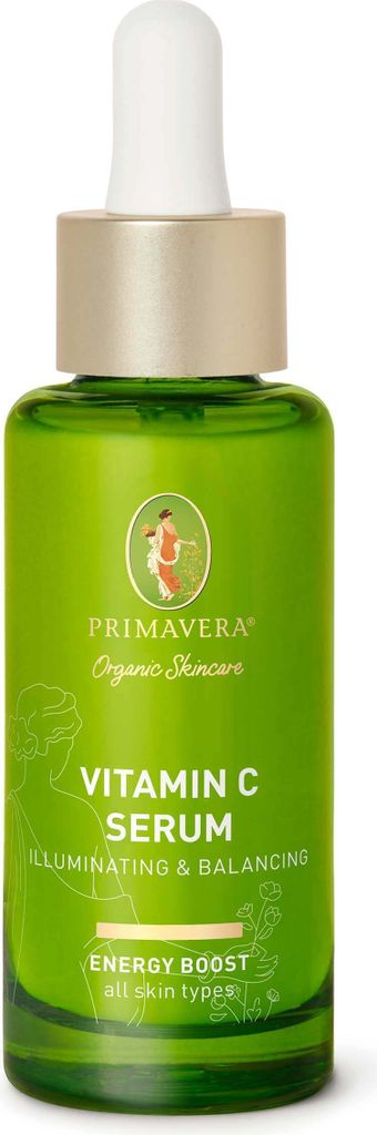 PRIMAVERA Vitamin C Serum Illuminating and Balancing 30ml - Natural Cosmetics for All Skin Types - Vegan