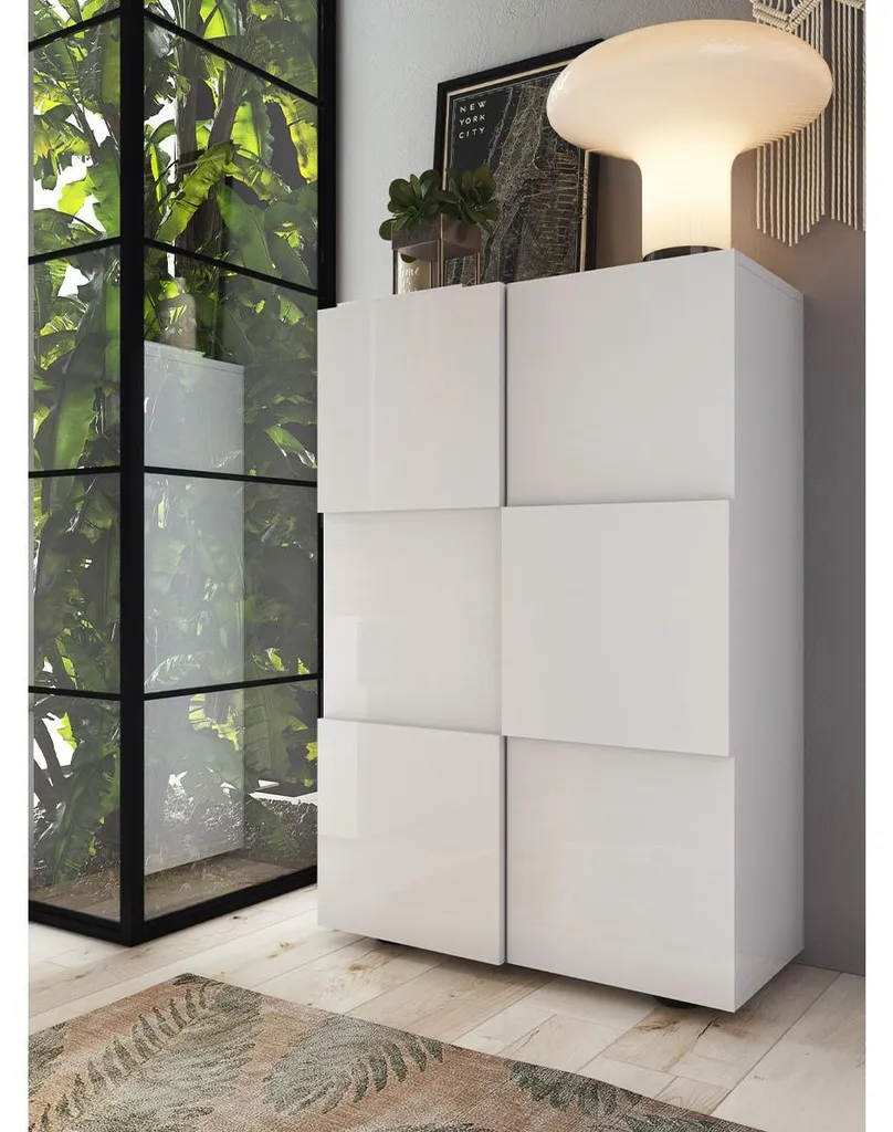 Meuble de rangement 2 portes DAMA H 115,5 cm : fini le désordre chez vous