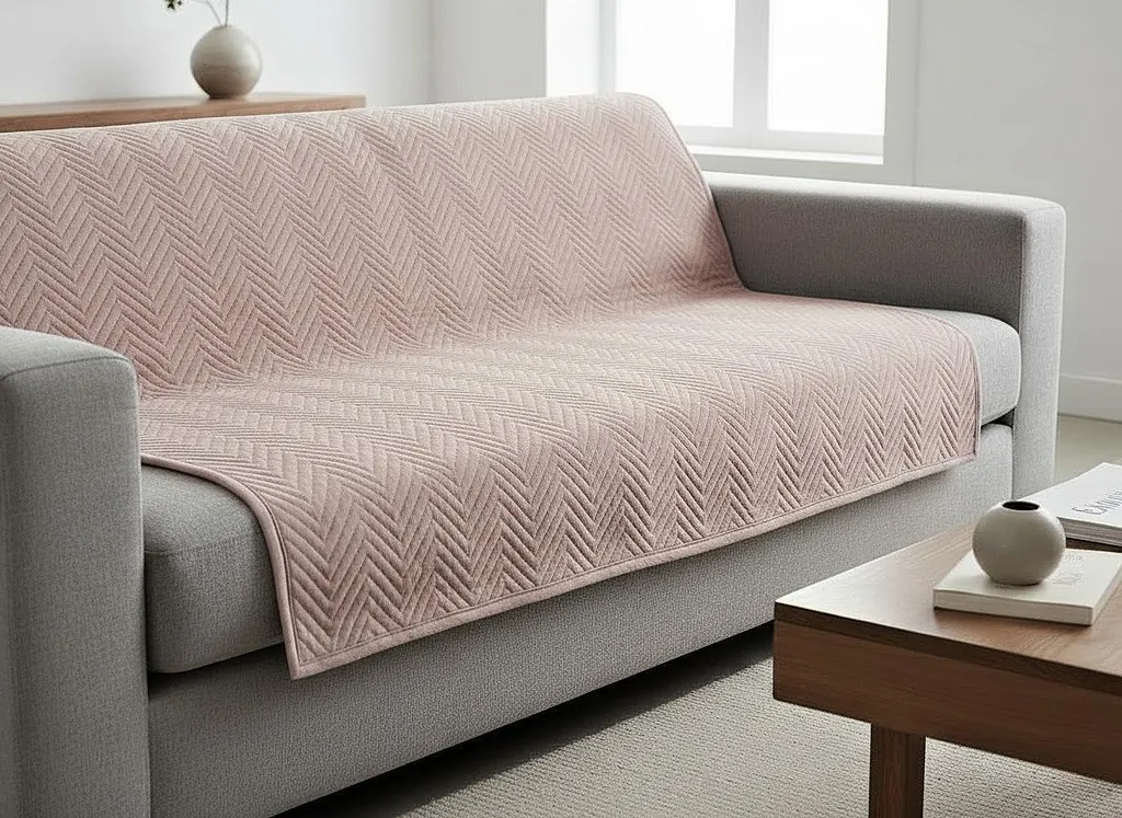 Copriletto lino look 3 rosa 170x210 cm rosa