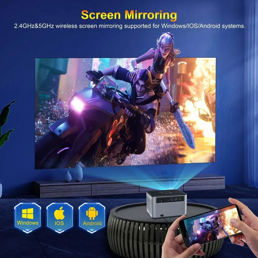 Projecteur 4K avec Bluetooth INF X3PRO et correction trapèze auto - 4