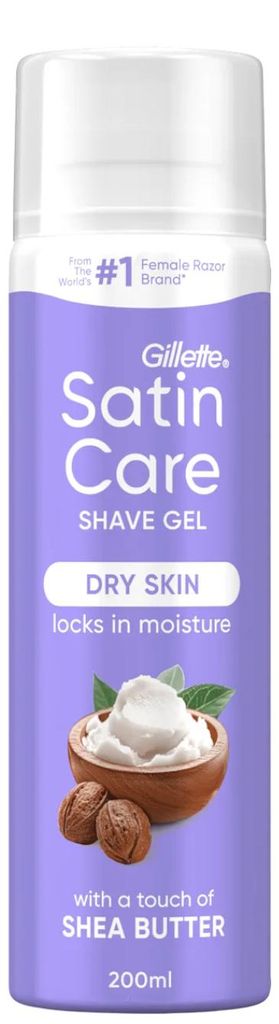 Gillette Women Satin scheergel 200ml Sheabutter Produktbild 