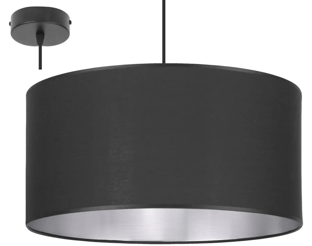 Suspension abat-jour argenté central pour éclaircir une pièce sombre 50cm