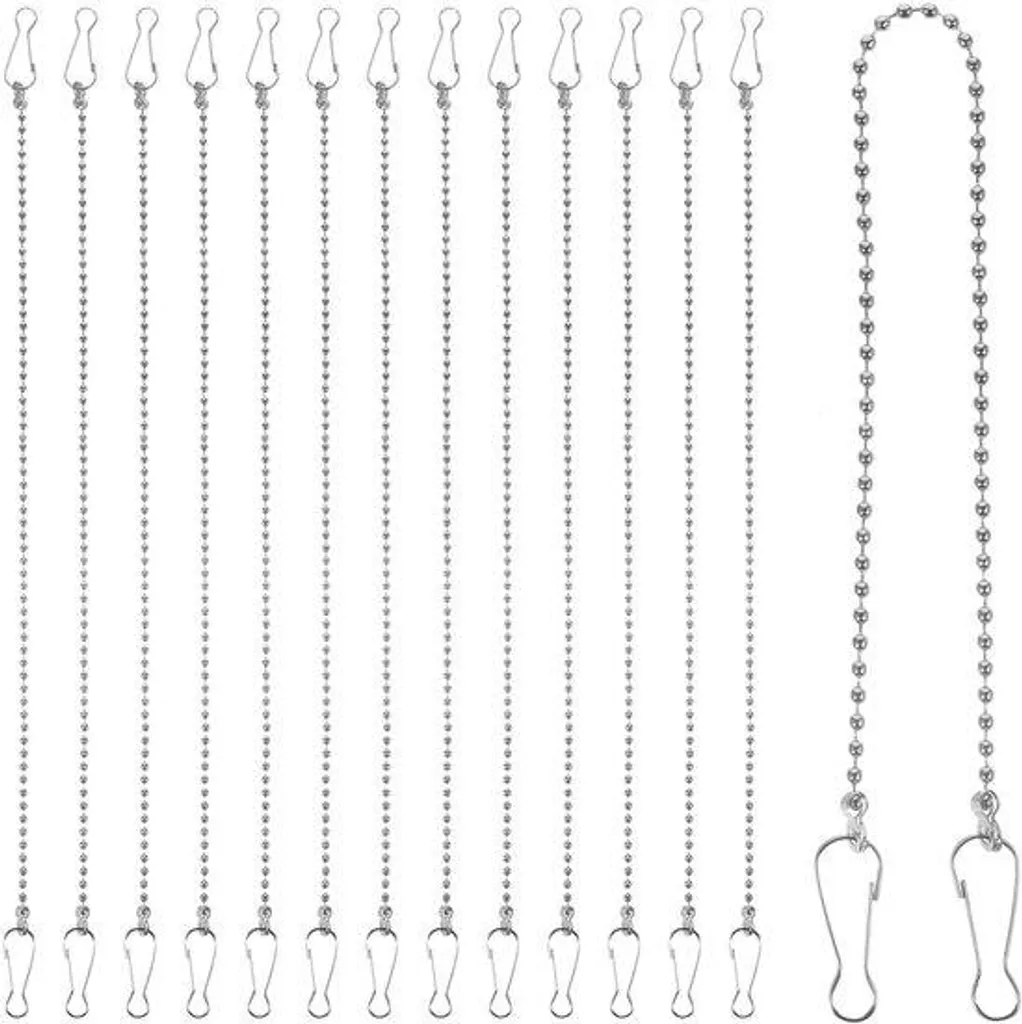 Chaînes de suspension métalliques 28 cm argent pour pots et tableaux