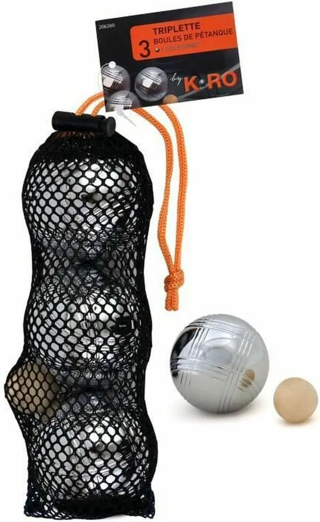 Jeu de pétanque Kooki - Boules de compétition en acier avec housse noire