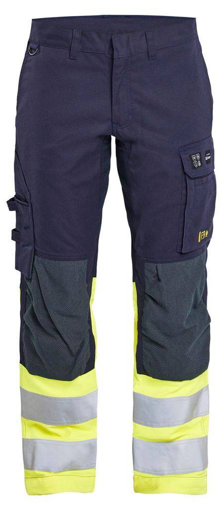 Blakläder Multinorm Arbeitshose Inhärent mit Stretch 1787, Farbe:Marineblau/ High Vis Gelb, Größe:D120