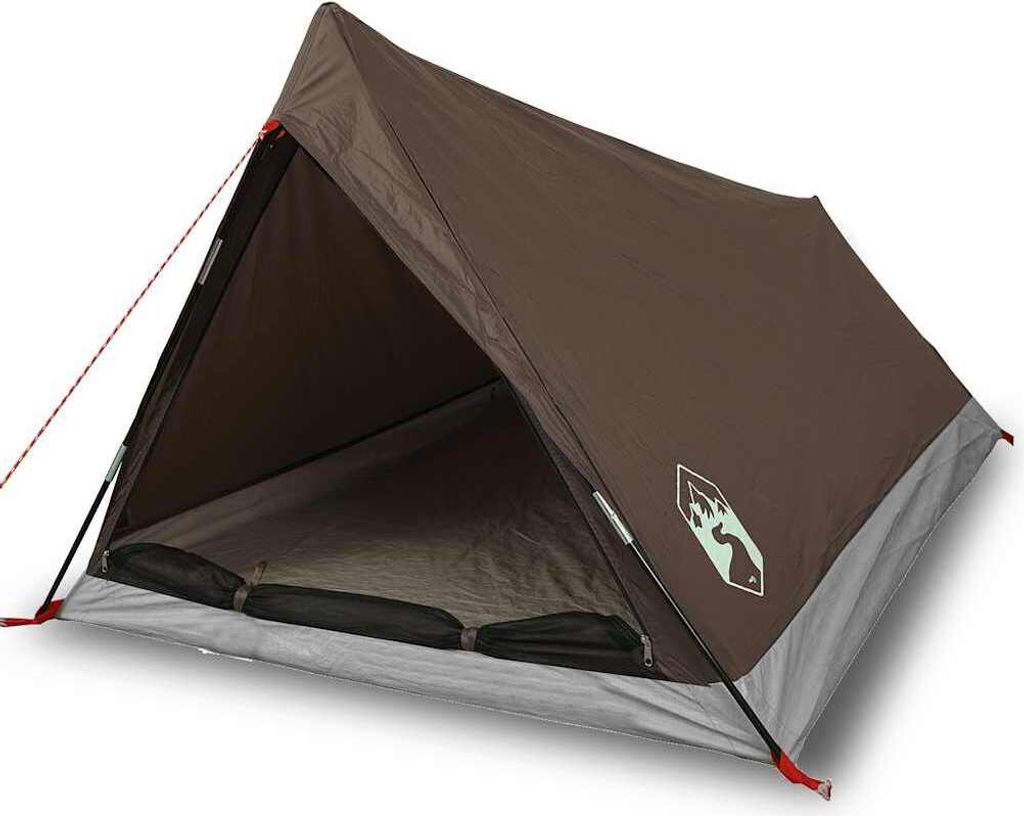 vidaXL Campingzelt 2 Personen Braun Wasserdicht
