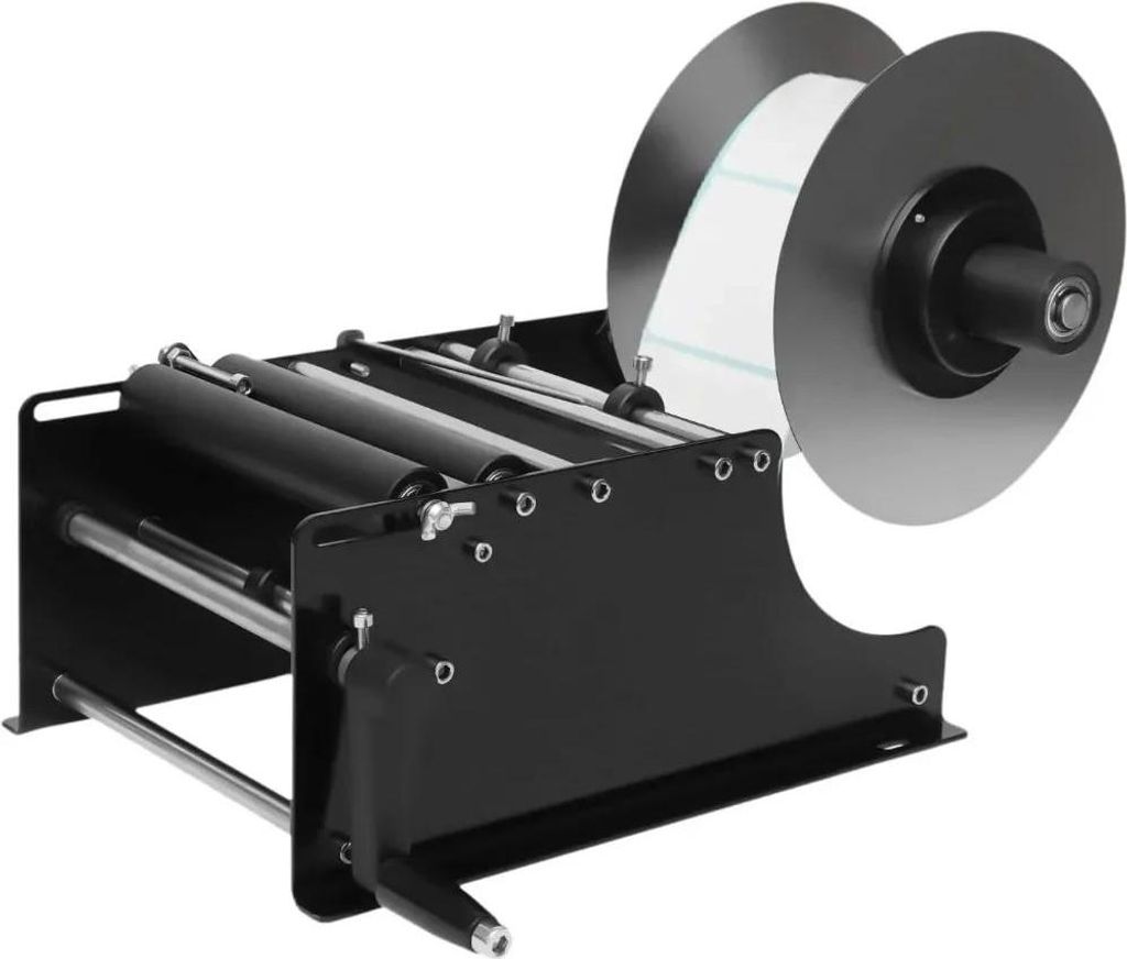 Manuelle Etikettiermaschine - Flaschen-Etikettierer/Etikettenapplikator - Mit Griff - Für Glas- und Metallflaschen - Für Klebeetiketten - Schwarz