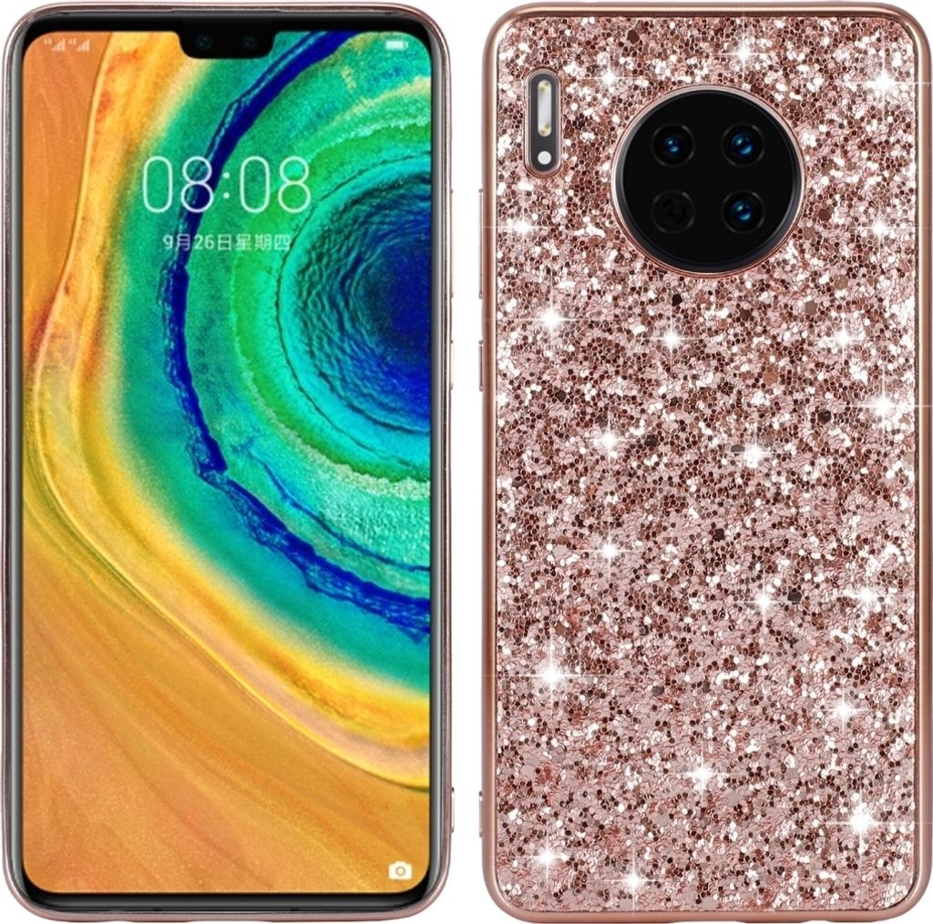 Mobigear Glitter Huawei Mate 30 Hülle Hardcase Backcover - Roségold