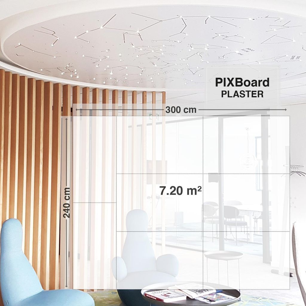 Bausatz Pixlum PLASTER LED Sternenhimmel (240 cm x 300 cm) mit 240 PixLEDs - Kaltweiß