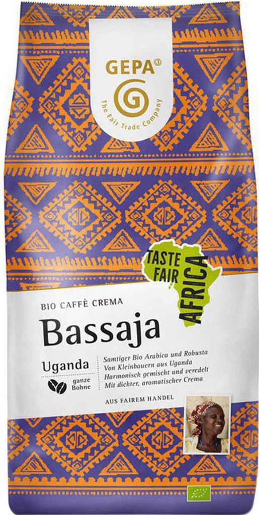 Taste Fair Africa Bassaja - Caffè Crema ganze Bohne 1kg Produktbild 