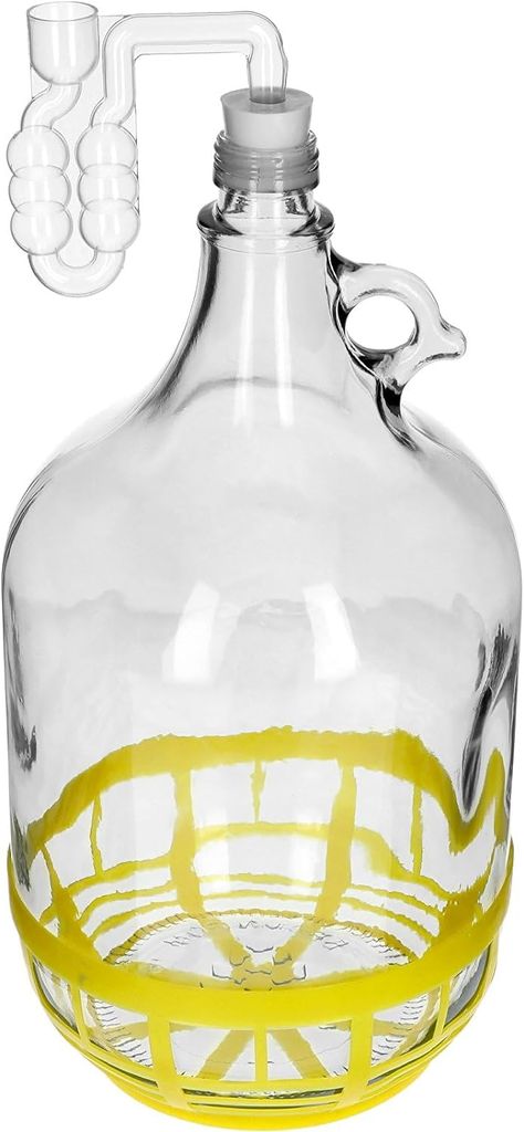 lilawelt24 1x 5L Glasballon Set - Platzsparend mit Gärröhrchen & Korb