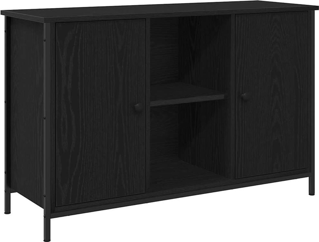 TV-Schrankset Schwarz Eichen-Optik 101 x 35 x 65 cm