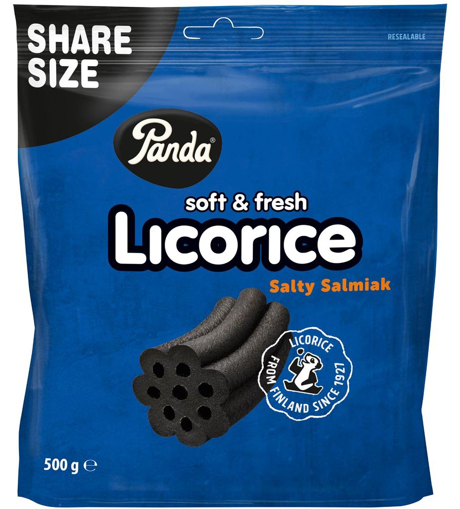 Panda Liquorice Soft and Fresh Salty Salmiak 500g Image du produit 