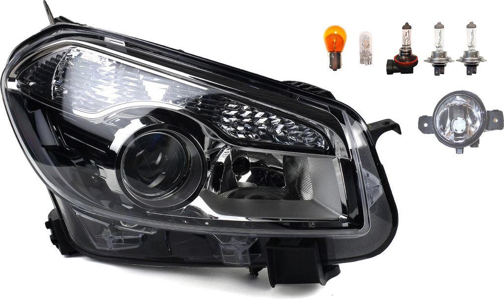 Johns, Scheinwerfer Halogen passend für Nissan Qashqai J10 03/10- H7 H7 R +Nebel+Leuch. 26010BR00A 26010BR00B 26010BR02A 8200002470 2615089925 261...