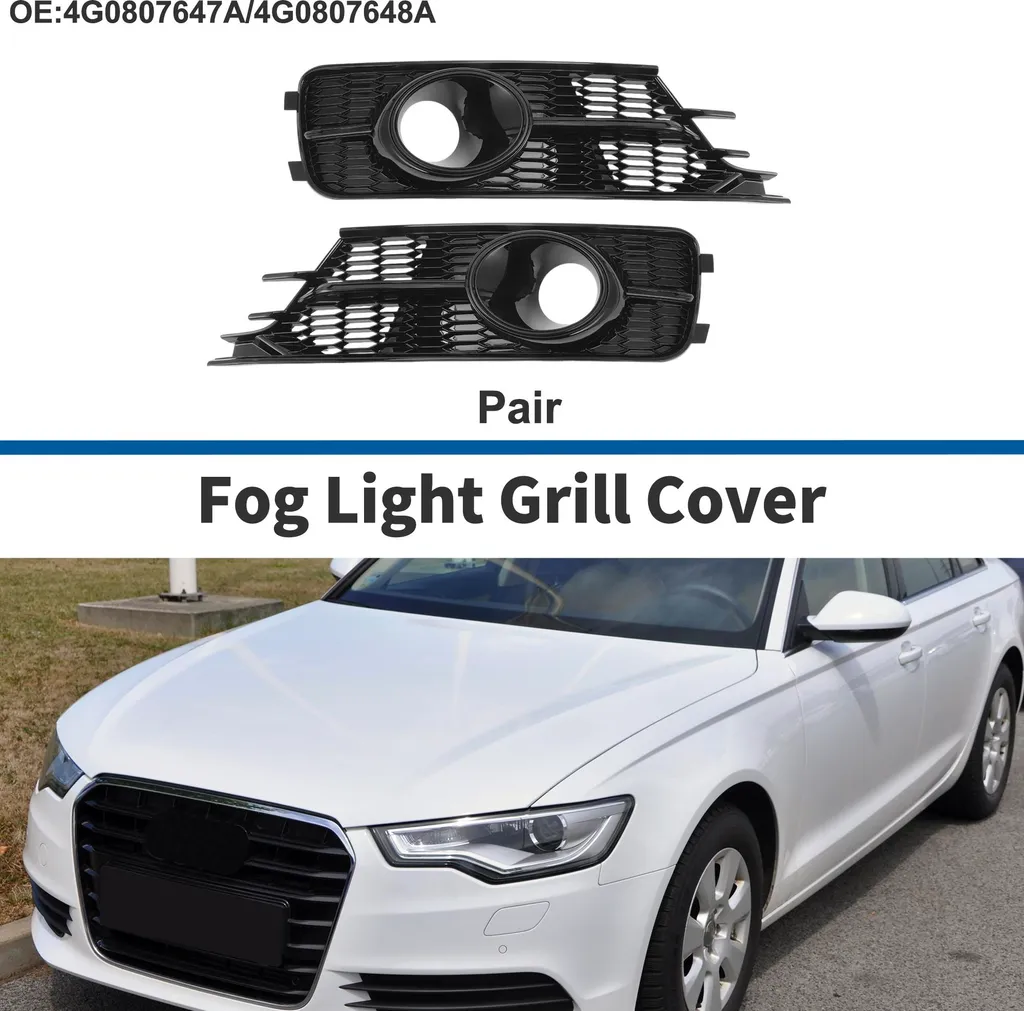 Cache de Remplacement pour Feu Antibrouillard Audi A6 2016-2018 Noir ABS