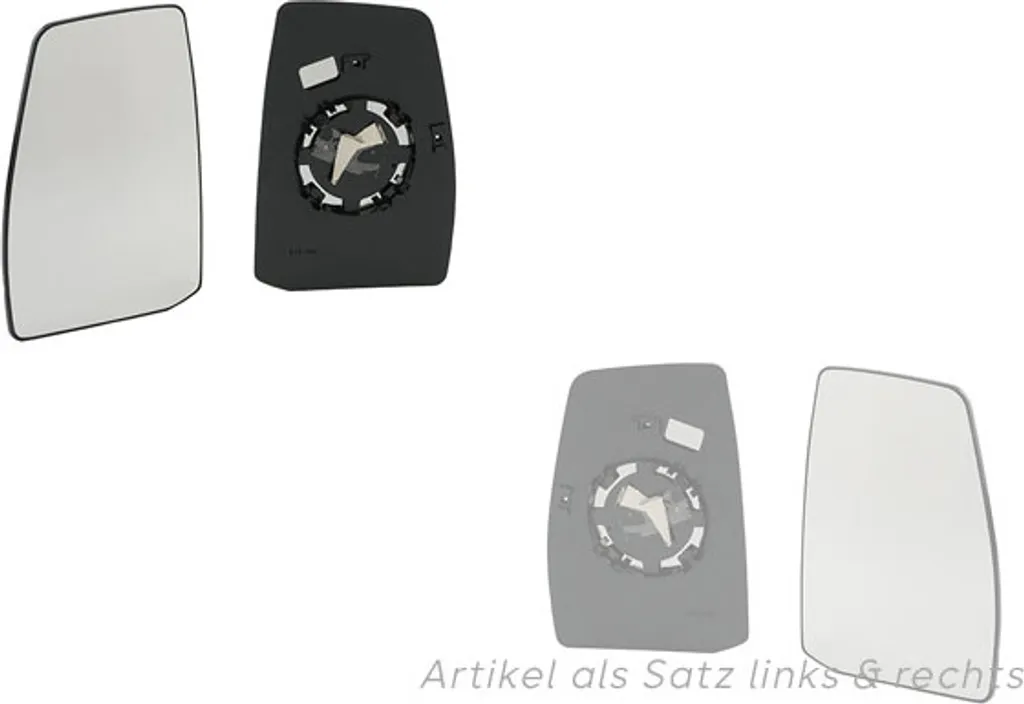 Glace rétroviseur adaptable Ford Transit Custom 1766586 set de 2 pièces