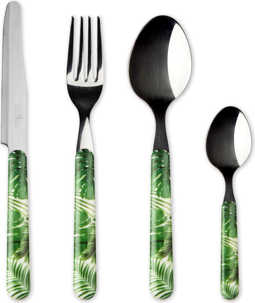 Excelsa Besteckset 24 Stück Foliage Stahl Bunt