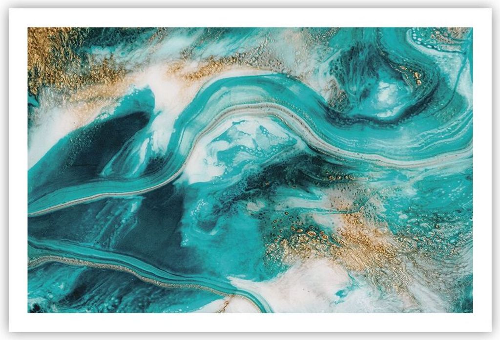 Poster - Poster ohne Rahmen - Wasser Meer Ozean - 91,5x61 cm - Wand Bild - Wanddeko - Wandbilder - Kunstposter - Wandposter - Bilder - Kunstdruck -...