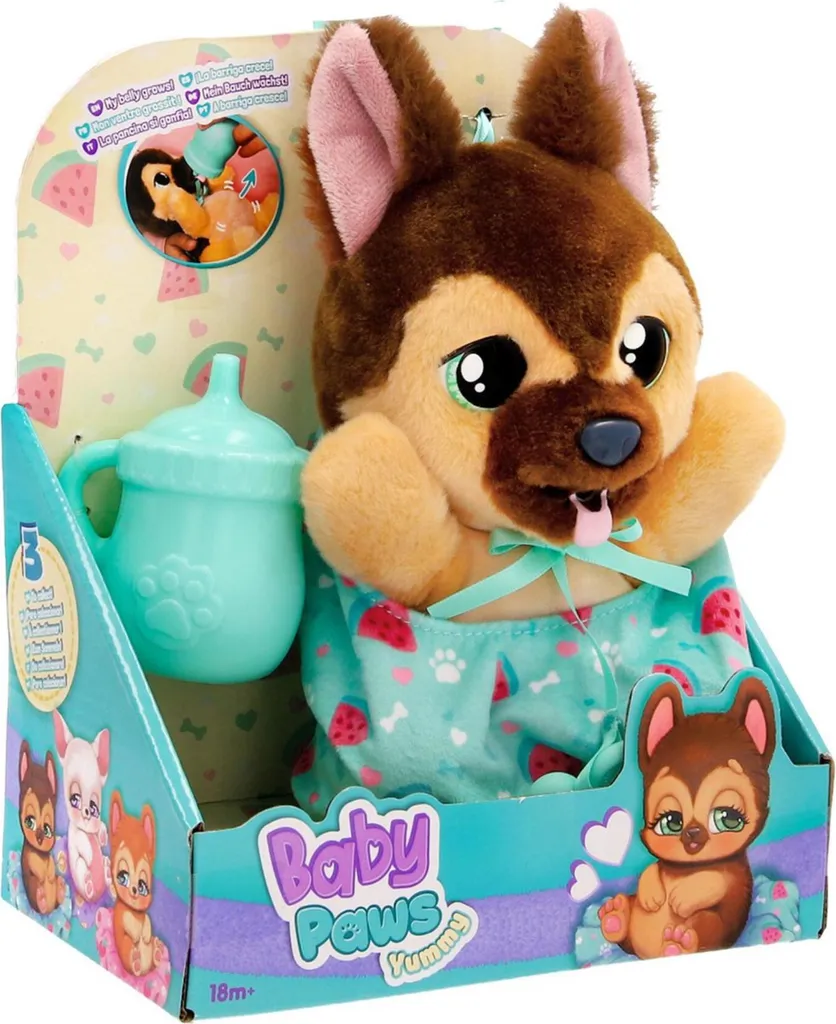 Peluche Interactive Chien Baby Paws : Idéal pour Apprendre à Soigner