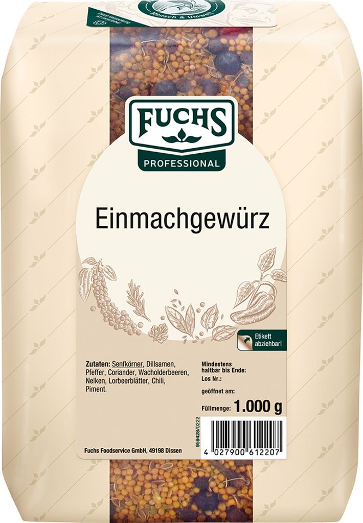 Fuchs Professional Einmachgewürz Kloster Mischung Großgebinde 1000g