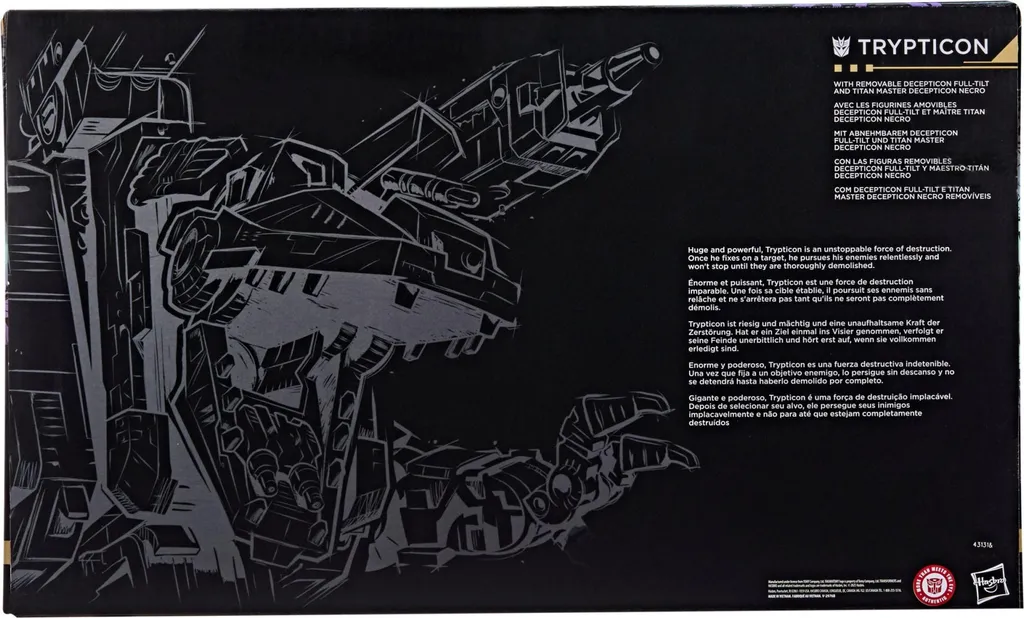 Transformers Trypticon 45 cm : Figurine Articulée Triple Changeur G1