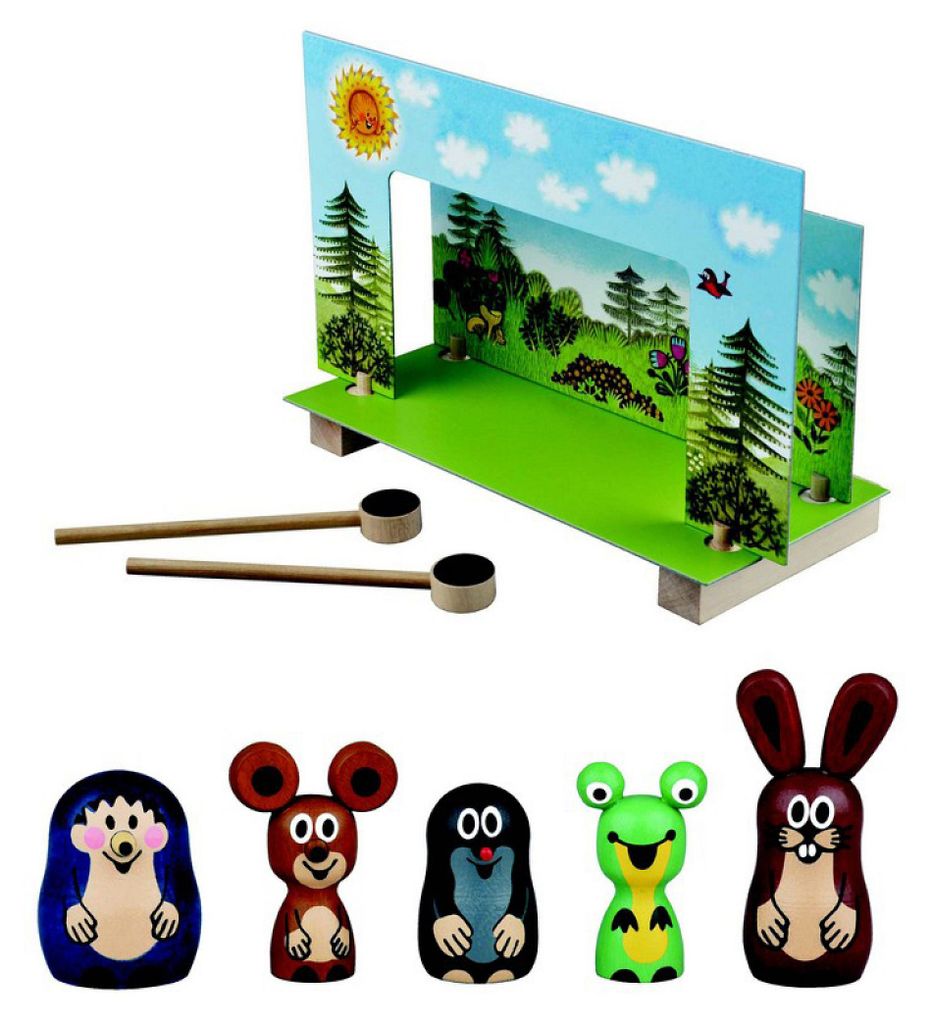Kret teatralny magnetyczny drewniany z figurkami w pudełku Zdjęcie produktu 