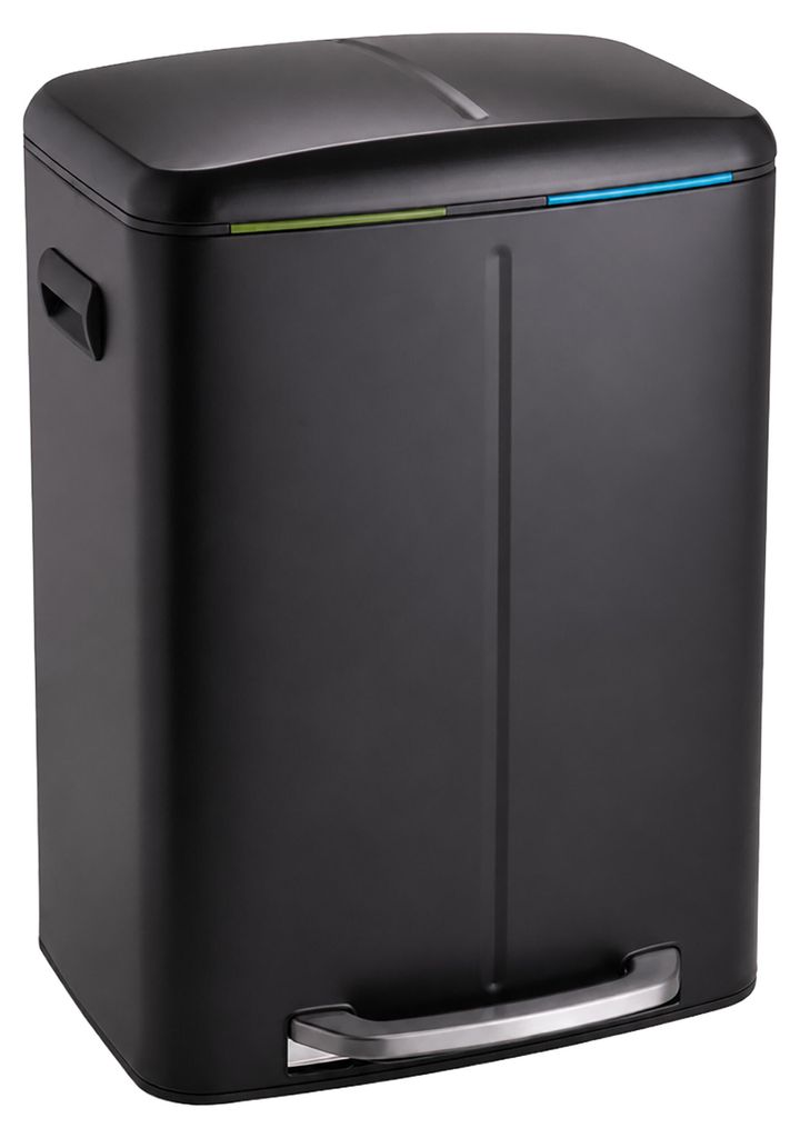 Relaxdays Mülleimer, 2 Fächer, 2x20 l, entnehmbare Produktbild  KI-generiertes Bild