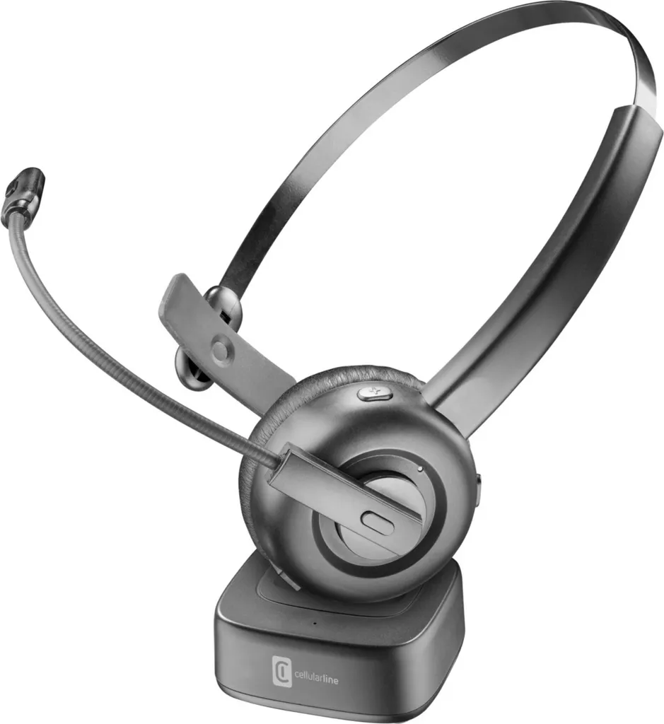 Casque Cellularline React Noir : Son Cristallin et Confort Longue Durée