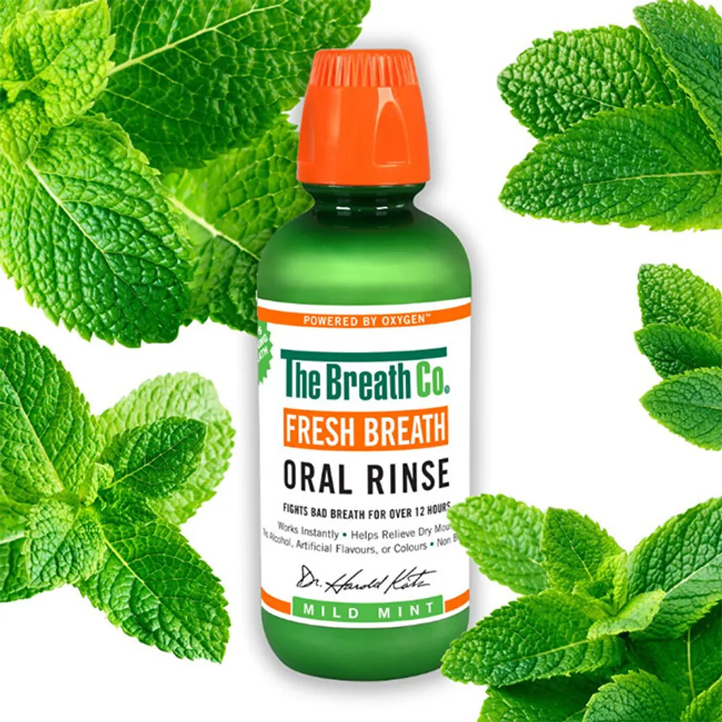 Bain de bouche sans alcool THE BREATH CO Adoucissant Menthe Douce Flacon