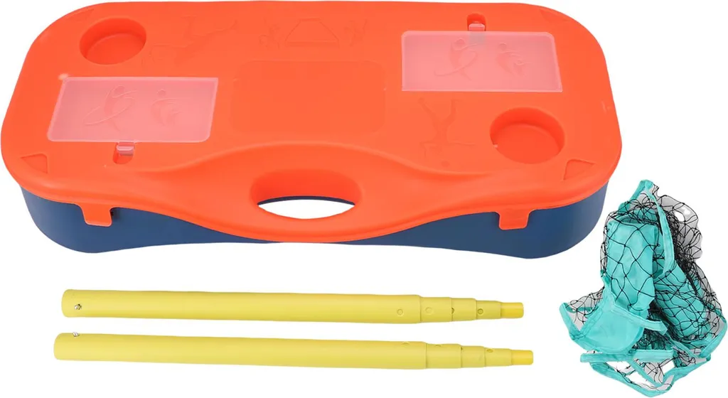 Portable Badminton Net Set 13.1ft - Filet Auto-portant avec Base - Bleu Orange