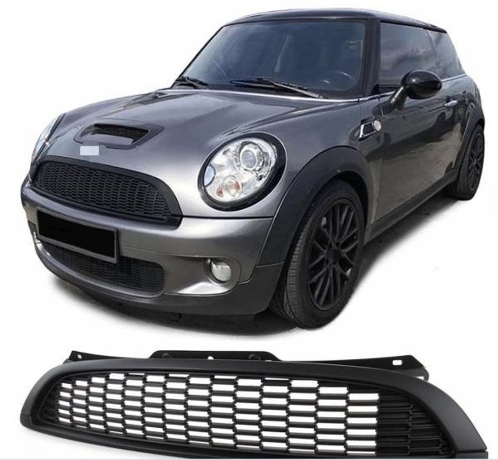 Passend für Mini Cooper R56 R57 R58 R59 Kühlergrill SET 3-teilig 2006-2015 hochglanz Schwarz
