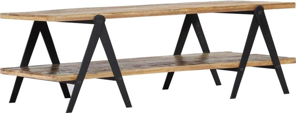 vidaXL Couchtisch 115x60x40 cm Altholz Massiv