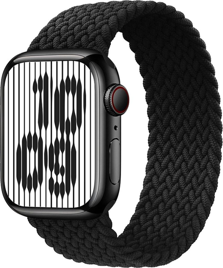 Stravo Solo Loop Armband aus geflochtenem Nylon – Größe S/M – Kompatibel mit Apple Watch 42/44/45/46/49 mm, Serie 1–11 & Ultra – Elastisc...