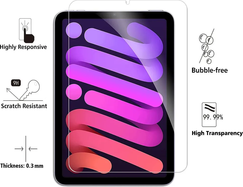2 Vetri Protettivi iPad Mini 7 A17 Pro 2024 | Resistente e Sicuro - 3