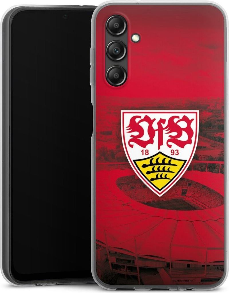 DeinDesign Handyhülle für Samsung Galaxy A14 5G Silikon Hülle Case Smartphone Schutzhülle Offizielles Lizenzprodukt Stadion VfB Stuttgart